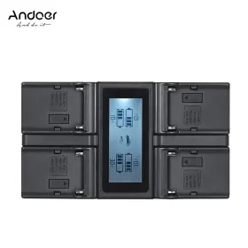 Opp2111972515579lo Andoer Np-f970 4-channel Digital With Lcd Display For K6w1