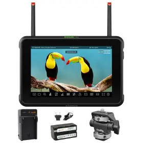Atomos 810114285213 Shinobi 7 Rx Camera Monitor With Battery Charger Shoe Mount Kit