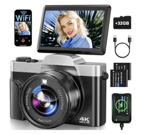 Dc103 Aureapix 4k Digital Camera For Photography With Wifi 64mp Auto-focus Vlogging F