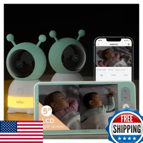 B0cg1ynfld Boifun 2k Split-screen 5 Inch Wifi Baby Monitor 2 Cams Night Light Ai Motion Temp De