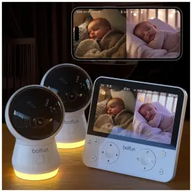 B0fkbx57m6 Boifun 5.5 Inch Ai 4mp Split Screen Baby Monitor 2 Cams Pro Max Wi-fi App