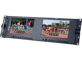 Tlm-702pd Datavideo Monitor 2 X 7 Inch Lcd Monitors - Works Good With Power Supply