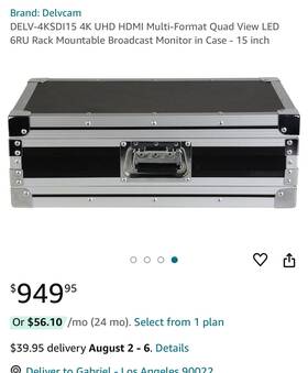 Delvcam Delv-4ksdi 15-c Rackmount For 15.6 Lcd Monitor De15a60632038 Case Only
