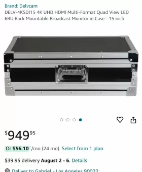 De15a60632038 Delvcam Delv-4ksdi 15-c Rackmount For 15.6 Lcd Monitor Case Only