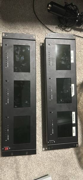 Delvcam Delvsdi1016x9 Triple Rackmount Video Monitors 2 Units Hdmi/sdi