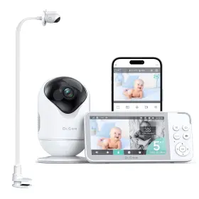 B0fm7cxsds Dr.care Vistaview 5 Inch Smart Wifi Baby Monitor - 2k Hd Clip Mount App