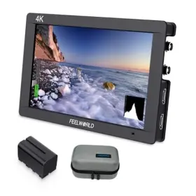 V2-anp75-of-us Feelwordl Fw703 7 Inch On Camera Field Dslr Monitor With F750 4400mah Battery And Bag