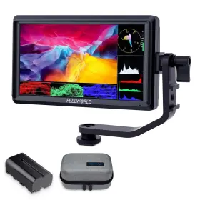 V2-anp55-of-us Feelworld S55 V3 6 Inch Camera Dslr Field Monitor With F550 Battry 2200mah And Case Sm
