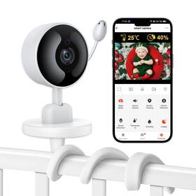 Foukwakc B0cqnzncb1 Tuya Baby Monitor With Camera And Audio 2k Wifi Indoor Video M