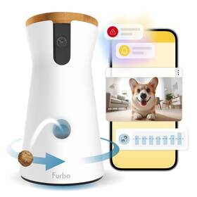 Furbo B0bwn22t25 360 Dog Camera Treat Toss Two-way Audio Home Security Phone App