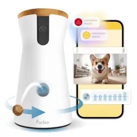 B0bwn22t25 Furbo 360 Dog Camera Treat Toss Two-way Audio Home Security Phone App