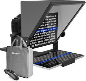 Geimrsy 445028637631 20-inch Hd Wide-angle Teleprompter Manually Adjustable In Height And Compatible