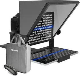 Geimrsy 445028637631 20-inch Hd Wide-angle Teleprompter Manually Adjustable In Height And Compatible