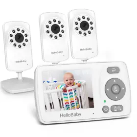 B0fh26xx7m Hellobaby Monitor With 3 Cameras 2.4 Inch Portable Travel Screen No Wifi