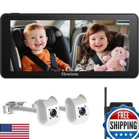 Howison B0fhqfpblk 6.86 Dual Car Camera Baby Monitor 1080p Ir Night Vision