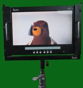V17-s-fk Ikan V17 17 Inch Hd Lcd Rack Mount Field/studio Monitor W Yoke And Sun Hood Yrb Hdmi
