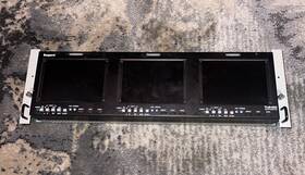 Ikegami Tlm-603 Triple Color Monitor Set Used Rack Mount Tilt Lock