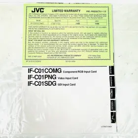 If-c01comg Jvc Instruction Manual Input Card Multi-format Monitor Png Sdg New