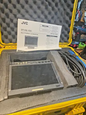 V9ldu Jvc Portable Lcd Monitor Anton Bauer Batt Adaptor Bnc Quad Pelican Case