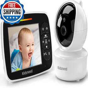 Kidsneed B0dg2s3mm7 Baby Monitor - 3.5 Inch Large Display Video Camera And
