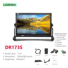 Laizeske Dr173s 17.3 Inch Aluminum Design 1920 1080 Pro Broadcast Lcd Monitor 3g-sdi Hdmi