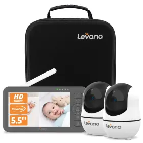 B0csfbmp3p Levana Nala 5.5 Inch Hd Video Baby Monitor 2 1080p Night Vision Ptz Cameras 22 Hou
