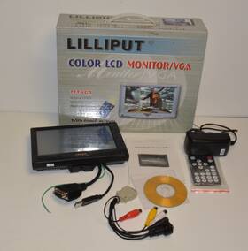 Lilliput 619gl-70np 619gl-70np/c 7 Inch Color Lcd Monitor/vga W Power Cables Remote Read Descr