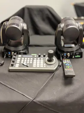 Cv730-bk Marshall 4k Ptz Camera Vs-ptc-ip Controller Remote Used