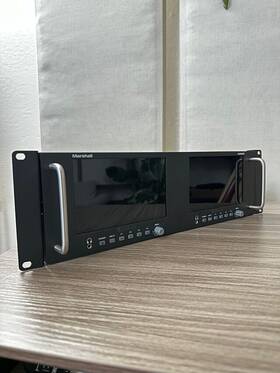 Marshall Electronics M-lynx-702 Dual 7 Inch Color Monitors 3g/sdi Bnc And Hdmi I/o
