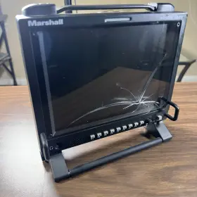 Or-841-hdsdi Marshall Or-841 8.4 Inch Monitor For Parts Repair Cracked Screen No Power