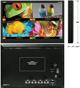 Qv241-hdsdi Marshall 24 Inch Quad Viewer Monitor Full Resolution With Mount