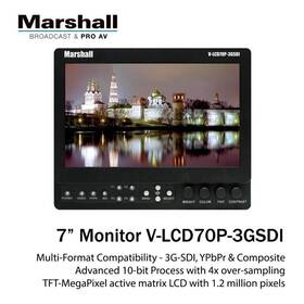 Marshall V-lcd70p-3gsdi 7 Inch Monitor Power Source Batteries Pelican 1450 Case