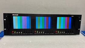 Marshall V-r35p V-r53p Triple 5 Inch Color Lcd Analog Monitor No Power Supply