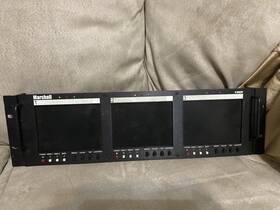 Marshall V-r63p Electronics Triple Lcd Monitor Video Audio Ntsc Pal Rack Mount