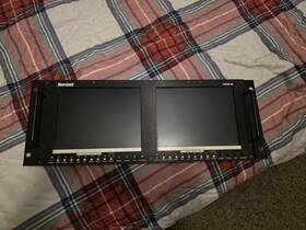 Marshall V-r82dp-hd Electronics Dual Rack Monitor With Power Supply Tested Working