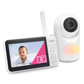 Vm5267 No 5 Inchdigital Video Baby Monitor With Pan And Tilt Night Light White