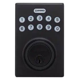 2759-122-2 Nobrand Electronic Keypad Single Cylinder Deadbolt Matte Black Finish