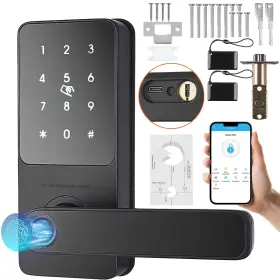 Lyznsmbsbssz315w6v9342 Nobrand Smart Lock Keyless Entry Door With Handle App Control