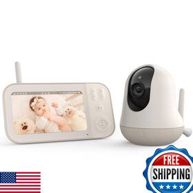 Nooie B0ct5ts3fs Baby Monitor Camera Video 5 Screen 10-hrs Recharged Battery