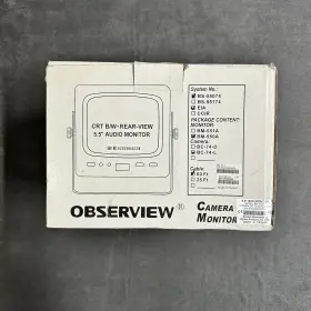 Bm-550a Obserview Crt B/w Rear View 5.5 Inch Camera Audio Monitor Model