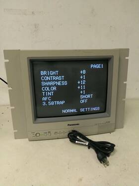 Panasonic Wv-cm1480 Cctv Video Monitor 14 Inch Color Model Powers On Read