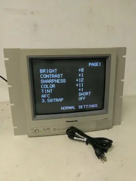 Wv-cm1480 Panasonic Cctv Video Monitor 14 Inch Color Model Powers On Read