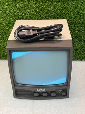 Sanyo Vm-6609b Vintage Vm-6609a 9 Inches Black And White Security Video Monitor - Grey