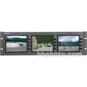 Lmd-530 Sony Triple Monitor Lcd Rack Displays Lot Of 3