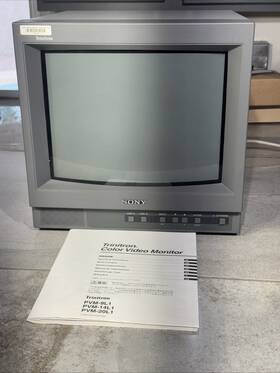 Sony Pvm-14l Trinitron Video Monitor Pvm 14l January 2005 Vintage Gamer Retro With Manual