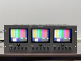 Sony Pvm-5300 Trinitron Triple 5 Inch Video Monitors In 19 Rack Mount Adapter