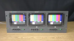 Pvm-6310 Sony 5 Inch Triple Monitor Trinitron Crt In 19 Rack