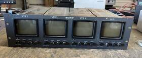 Sony Pwm-411 Pvm-411 Quad 4 Inch Black And White Commercial Monitors