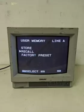 Ssm-14n1u Sony Trinitron Crt Color Video Monitor 13 Inch Model Power Cable Powers On