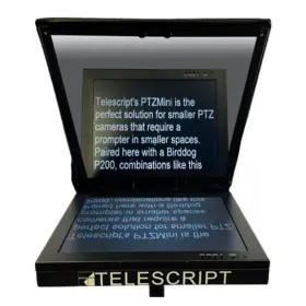 Telescript 758358840259 Ptzmini 15 Inch 4x3 Black Flat Panel Prompter Monitor For Ptz Cameras